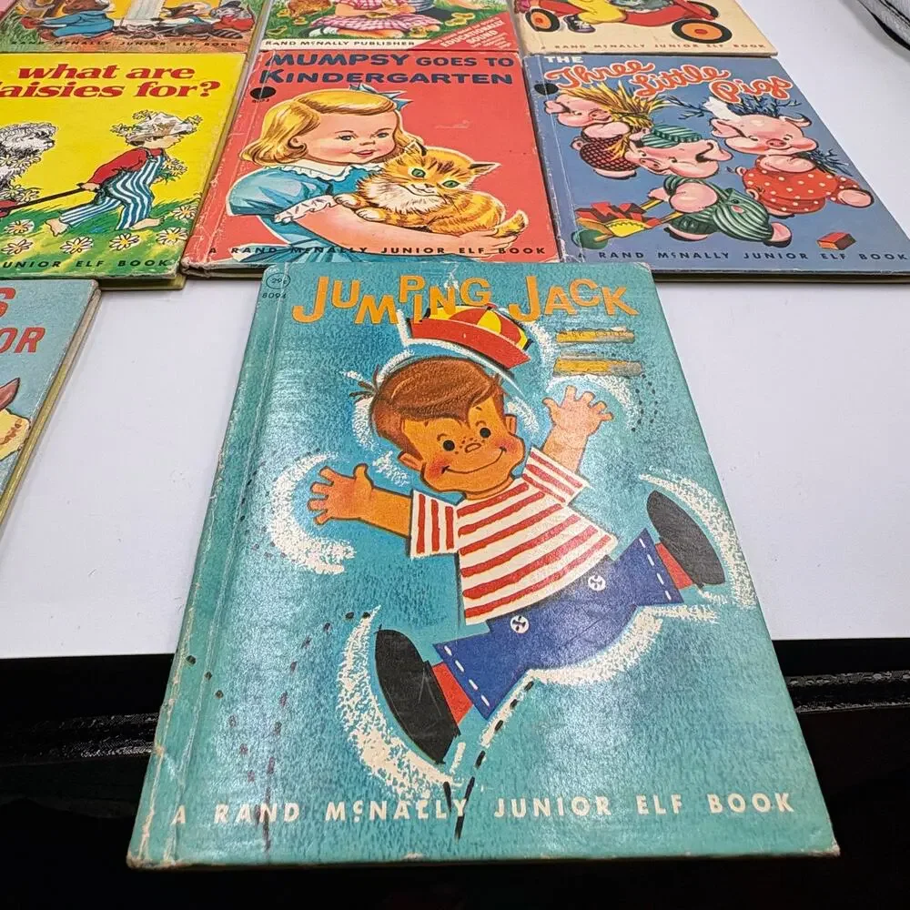 Lot 14 Vintage Rand McNally Junior Elf Children's Books